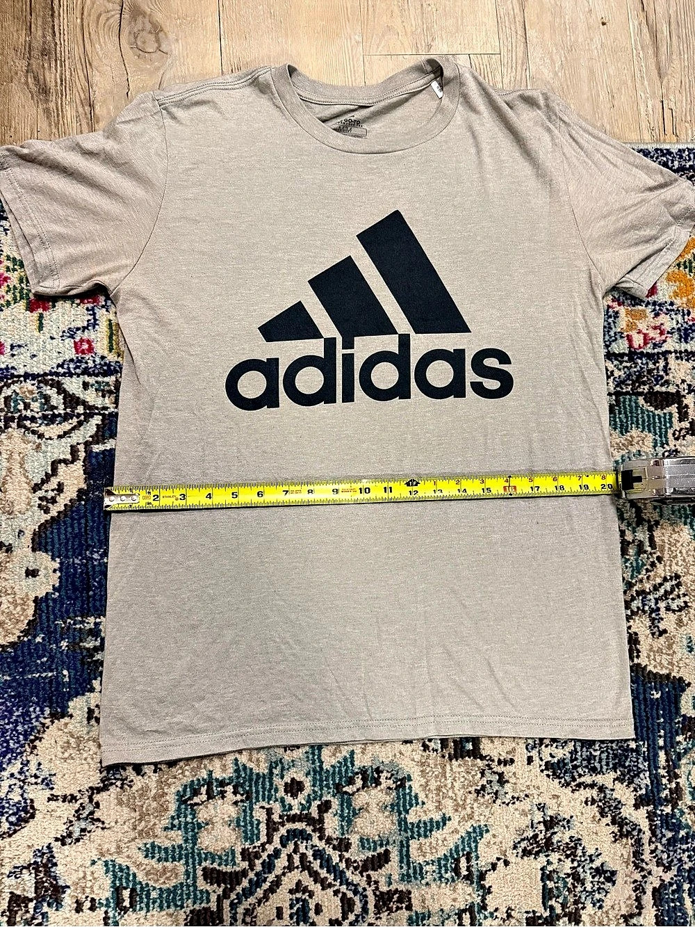 adidas Badge of Sport Logo Tee Gray Short Sleeve
